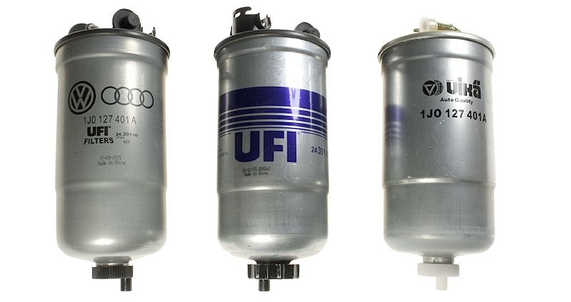originální díly - porovnání palivových filtrů